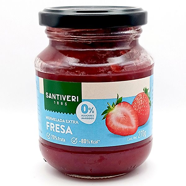 Aardbeienjam 0% Suikers 270 g - SANTIVERI Img 2