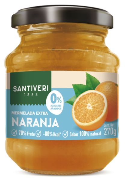 Confiture d'Orange 0% Sucres 270 g - SANTIVERI