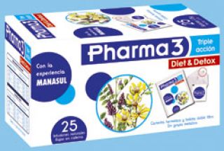 Buy BIO3 Pharma 3 Diet & Detox 25 Sachets By 5,35€