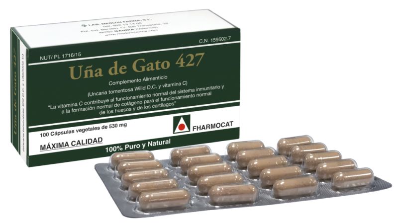 Unha de Gato 100 Cápsulas 420 mg - FHARMOCAT