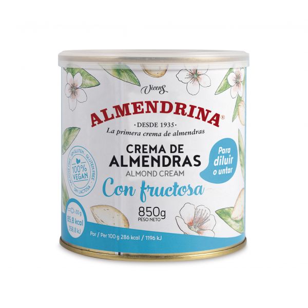 Almendrina Almond Cream with Fructose Tin 850 g