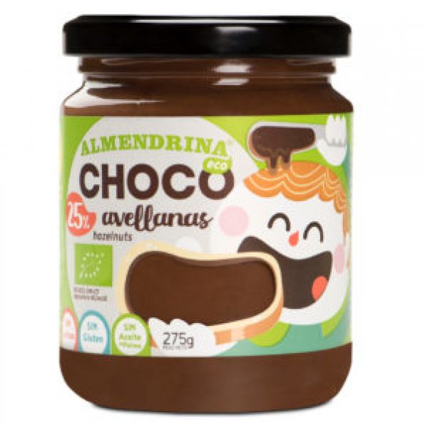 CHOCO ECO 25% AVELLANA TARRO CRISTAL  275 gr