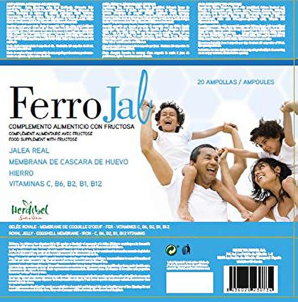 Ferrojal 20 ampollas X 10 ml - HERDIBEL Img 3