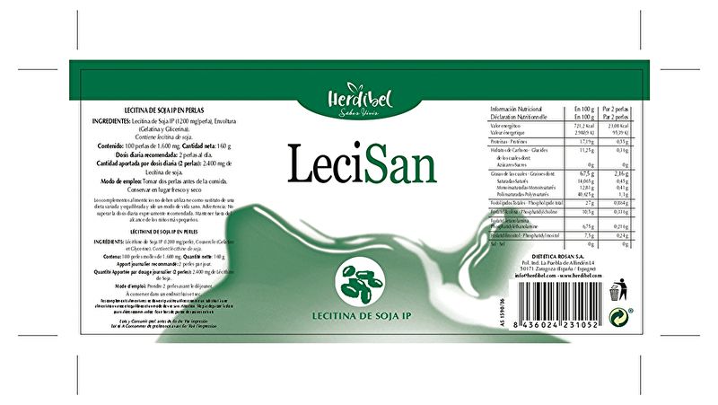 Lecisan 100 parels x 1000 mg - HERDIBEL Img 2