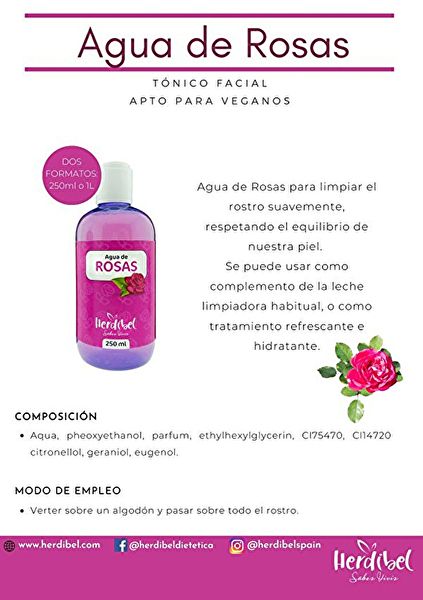 Agua de Rosas 250 ml - HERDIBEL Img 6