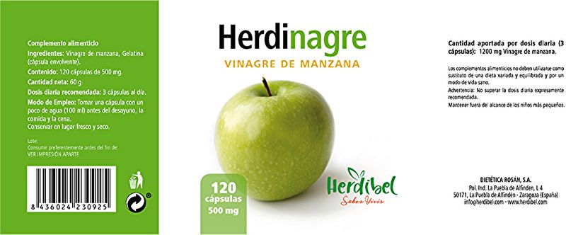 Herdinagre Apfelessig 120 Kapseln - HERDIBEL Img 2