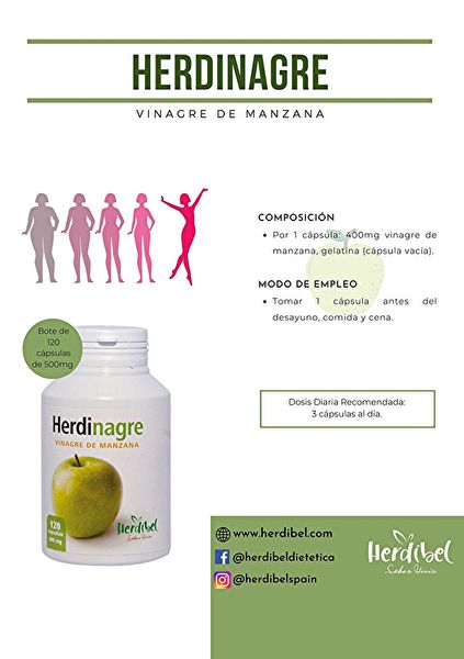 Herdinagre Vinagre Manzana 120 cápsulas Img 3