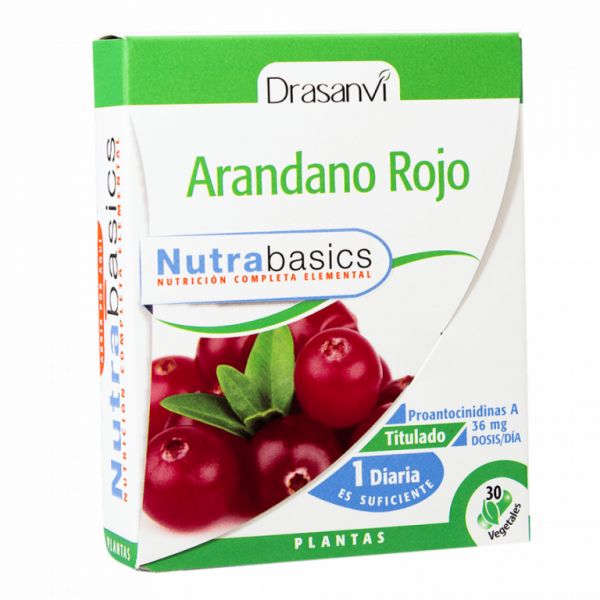 Canneberge Rouge 30 Gélules Nutrabasic - DRASANVI