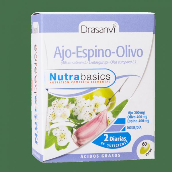 Aglio Oliva Biancospino 500 mg 60 Perle Nutrabasics