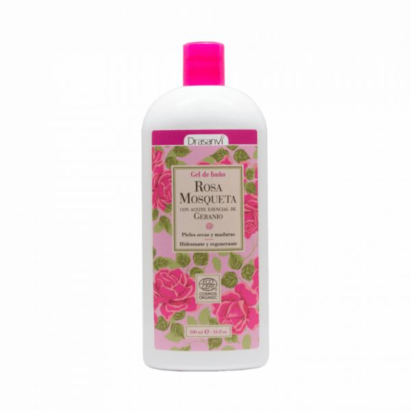 Gel Bain Rose Musquée Ecocert Bio 500 ml