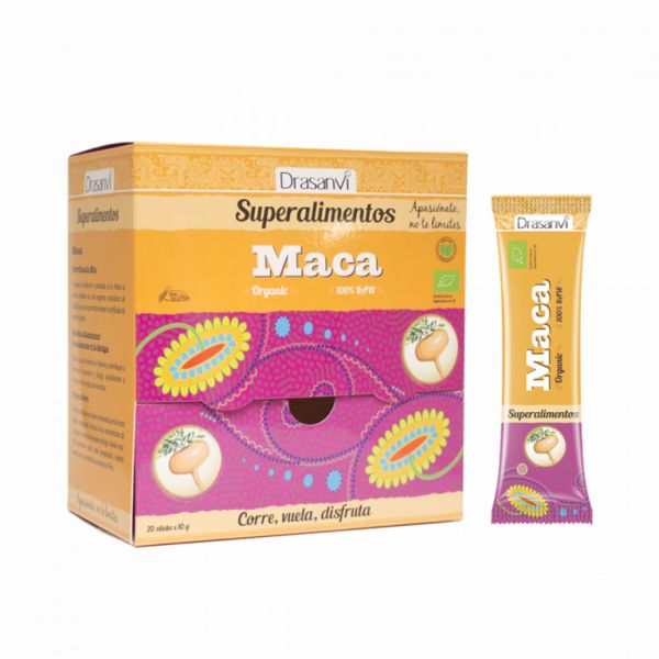 STICK MACA BIO 20X10 gr SUPERALIMENTS - DRASANVI