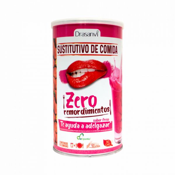 Aardbei Zero Vervangende Shake 520 g - DRASANVI