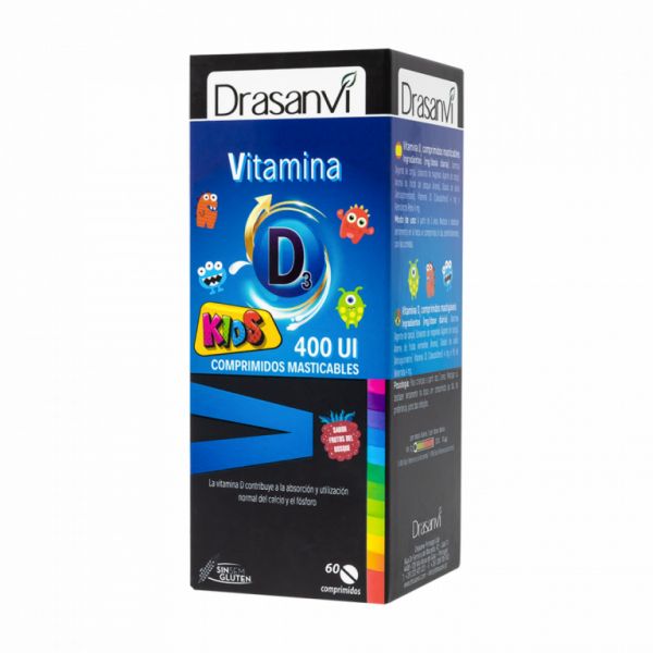 VITAMIN D3 KIDS 400 IE 60 Comp Tuggbar - DRASANVI