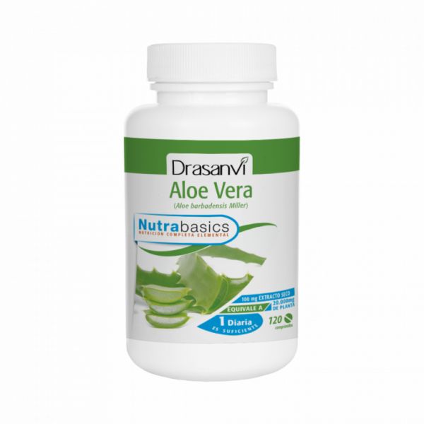 Aloe Vera Dose mit 120 Nutrabasic-Tabletten