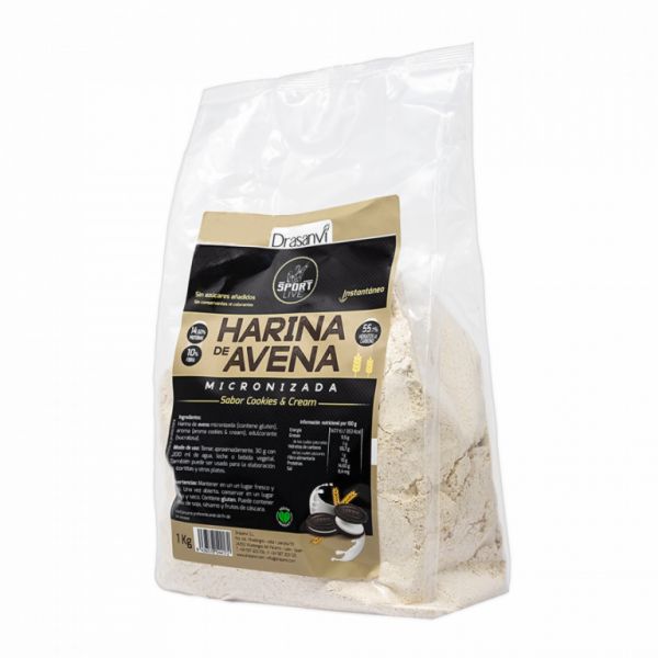 Farinha de Aveia Sabor Biscoito & Creme 1 Kg Sport Live