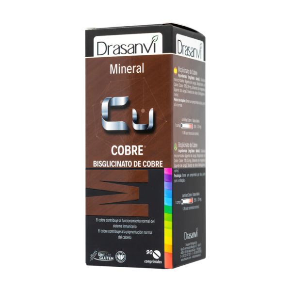 Copper Bisglycinate Mineral 90 Tablets - DRASANVI