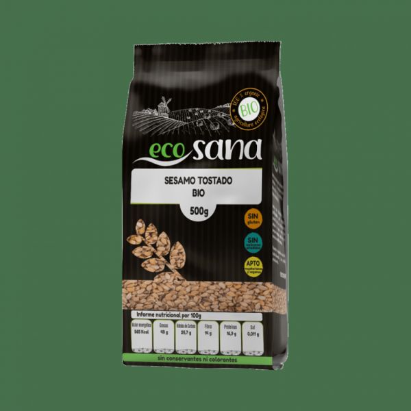 Gergelim torrado orgânico 500 g - ECOSANA