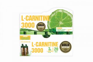 Buy GOLD NUTRITION L-Carnitine 3000 mg Lemon 20 Units By 24,95€