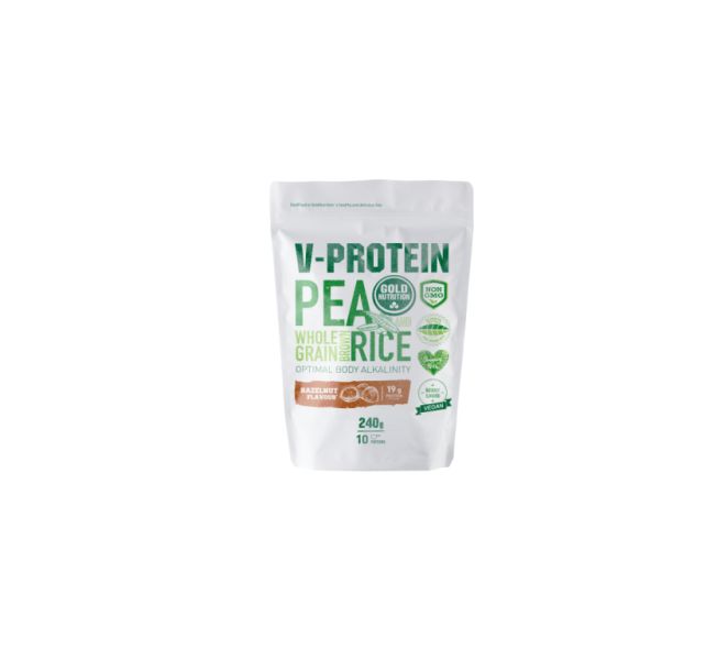 V-Protein Haselnuss 240 g - GOLD NUTRITION