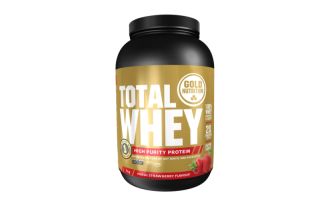 Buy GOLD NUTRITION Total Whey Strawberry 1 kg By 38,99€