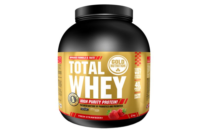 Totaal Whey Aardbei 2 kg - GOLD NUTRITION