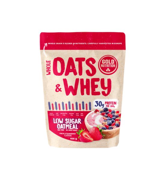 Oats & Whey Fresa 400 g - GOLD NUTRITION