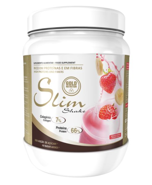 Slim Shake Aardbei-Banaan 400 g - GOLD NUTRITION