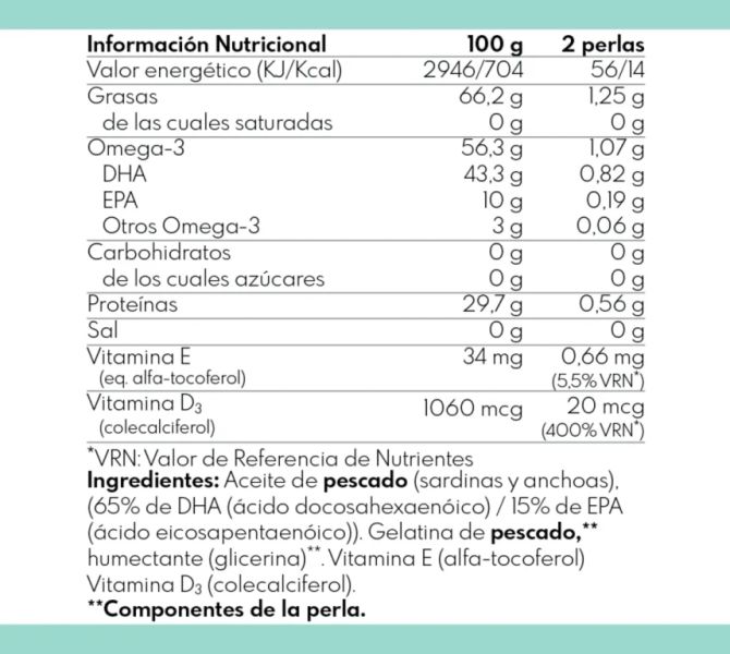 DHA natural de alta concentração 60 pérolas Img 2