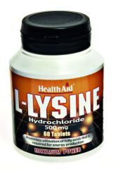 Acheter HEALTH AID L-Lysine 500 mg 60 comprimés Par 14,30€