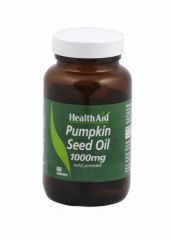 Comprar HEALTH AID Óleo de semente de abóbora 1000 mg 60 cápsulas Por 26,60€