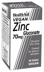 Comprar HEALTH AID Gluconat de Zinc 90 comprimits Per 15,40€