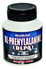 Comprar HEALTH AID DLPA ( DL-Fenilanina) 500 mg  30 comprimidos Por 16,40€