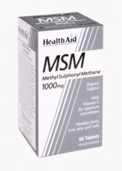 Buy HEALTH AID MSM Methylsulfonylmethane 1000 mg 90 tablets By 28,70€