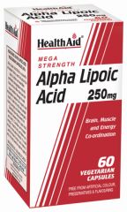 Buy HEALTH AID Alpha lipoic acid 250 mg 60 capsules By 56,30€