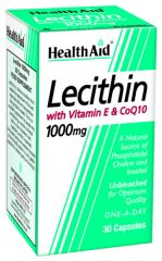 Buy HEALTH AID Lecithin with Vitamin E and CoQ10 30 capsules By 20,90€