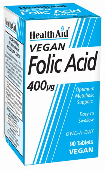 Acide folique 400 mcg 90 comprimés - HEALTH AID