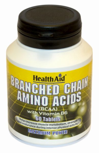 BCAA Branched Amino Acids 60 Tablets - HEALTH AID