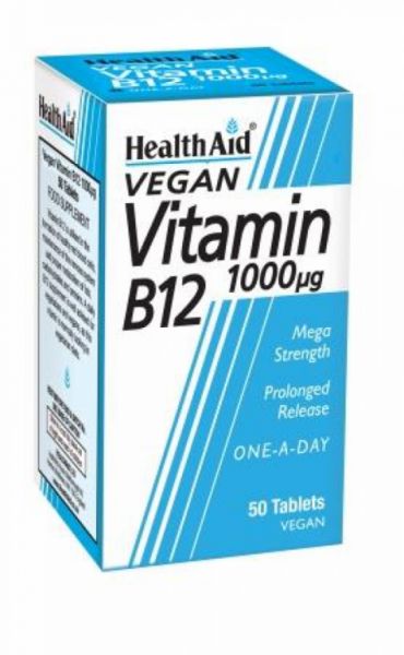 Vitamin B12 1000 mg 50 tablets - HEALTH AID