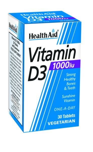 Vitamin D3 1000 IE 30 Tabletten - HEALTH AID