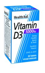 Acheter HEALTH AID Vitamine D3 1000 UI 30 comprimés Par 13,80€