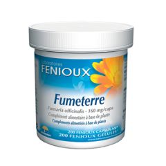 Comprar FENIOUX Fumeterre (Fimaria officinalis) 200 Cápsulas 160 mg Por 23,65€