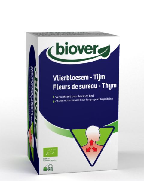 BIO fläder- och timjaninfusion 20 kuvert - BIOVER