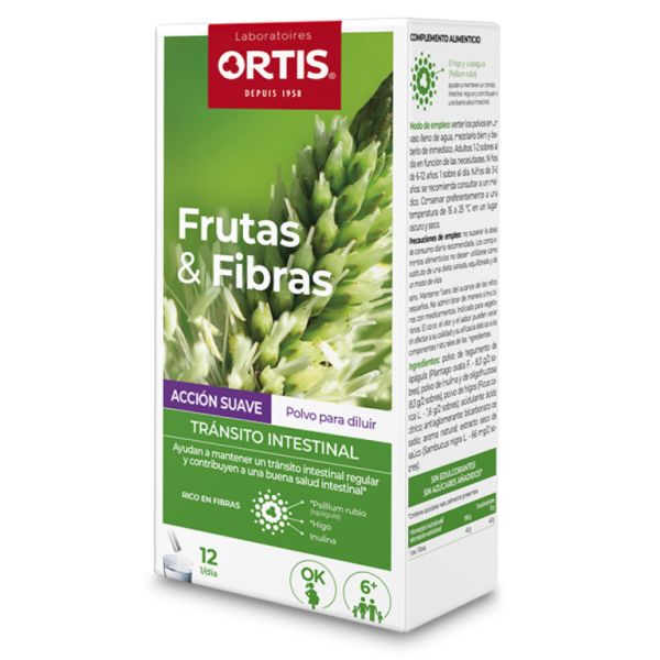 Fruites i Fibres Acció Suau 12 Sobres - ORTIS