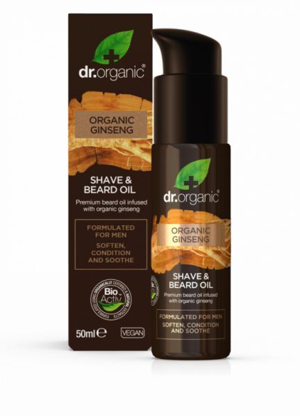 Ginseng Beard and Shaving Oil 50 ml - DR ORGANIC