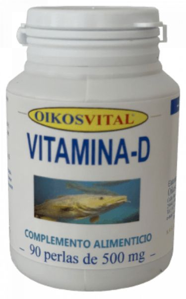 D-VITAMIN 500 mg 90 Pärlor - OIKOS