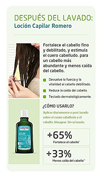 Rosemary Revitalizing Hair Lotion 100ml. - WELEDA Img 2