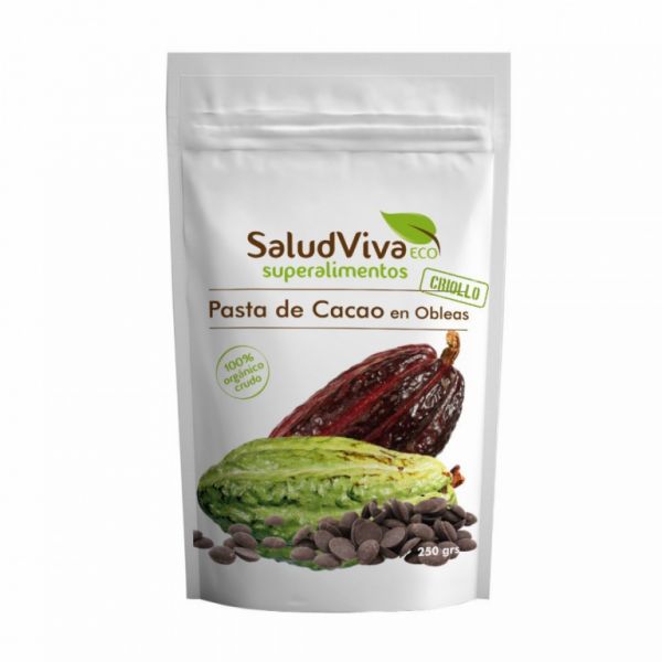 PASTA DE CACAO EN OBLEAS 250GR ECO - SALUD VIVA