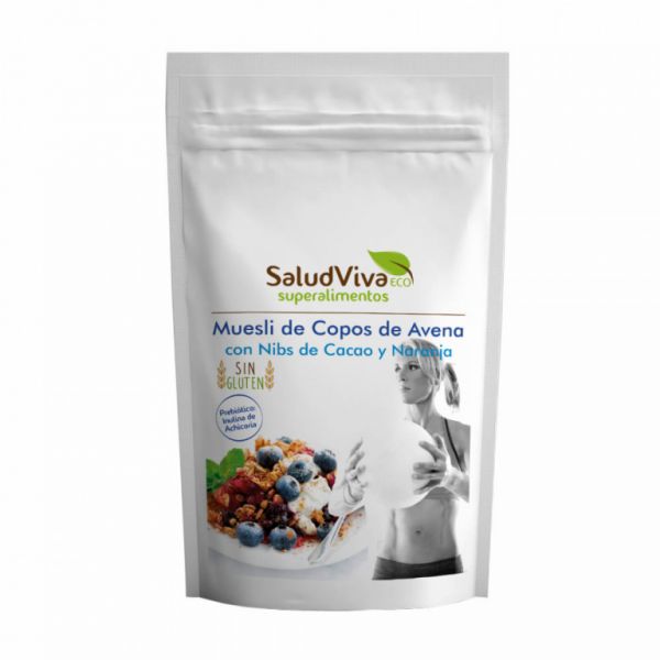 MUESLI DE FLOCOS DE AVEIA COM NIBS DE CACAU 350 G