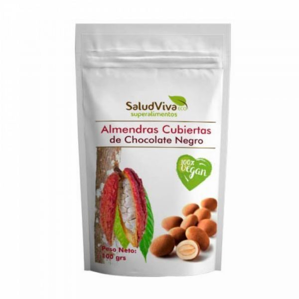 AMANDES ENROBÉES DE CHOCOLAT NOIR 100 GRS