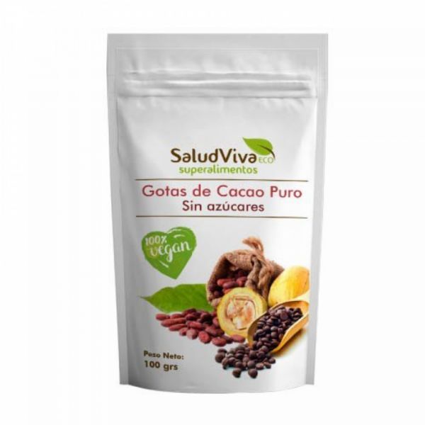 GOCCE DI PURO CACAO SENZA ZUCCHERI 100 GR